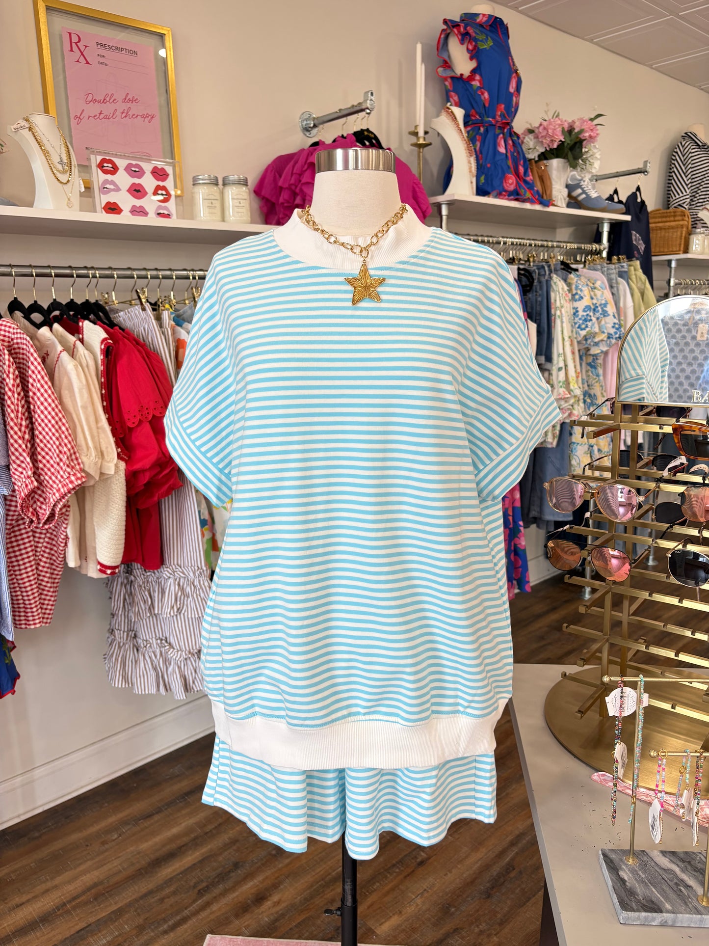 1W-Sky Blue Stripe Set