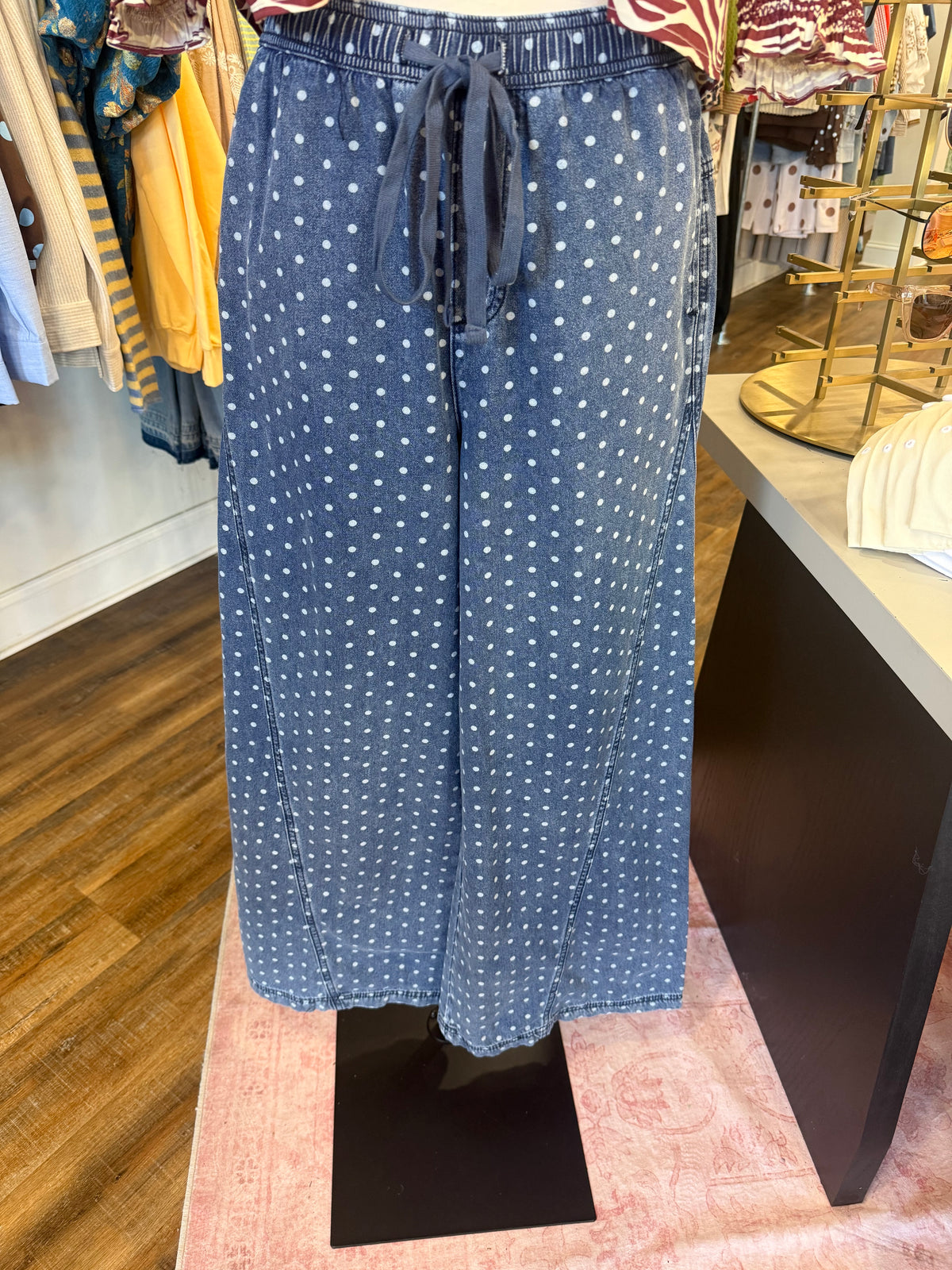 HM- Light Denim Polka Dot Pants