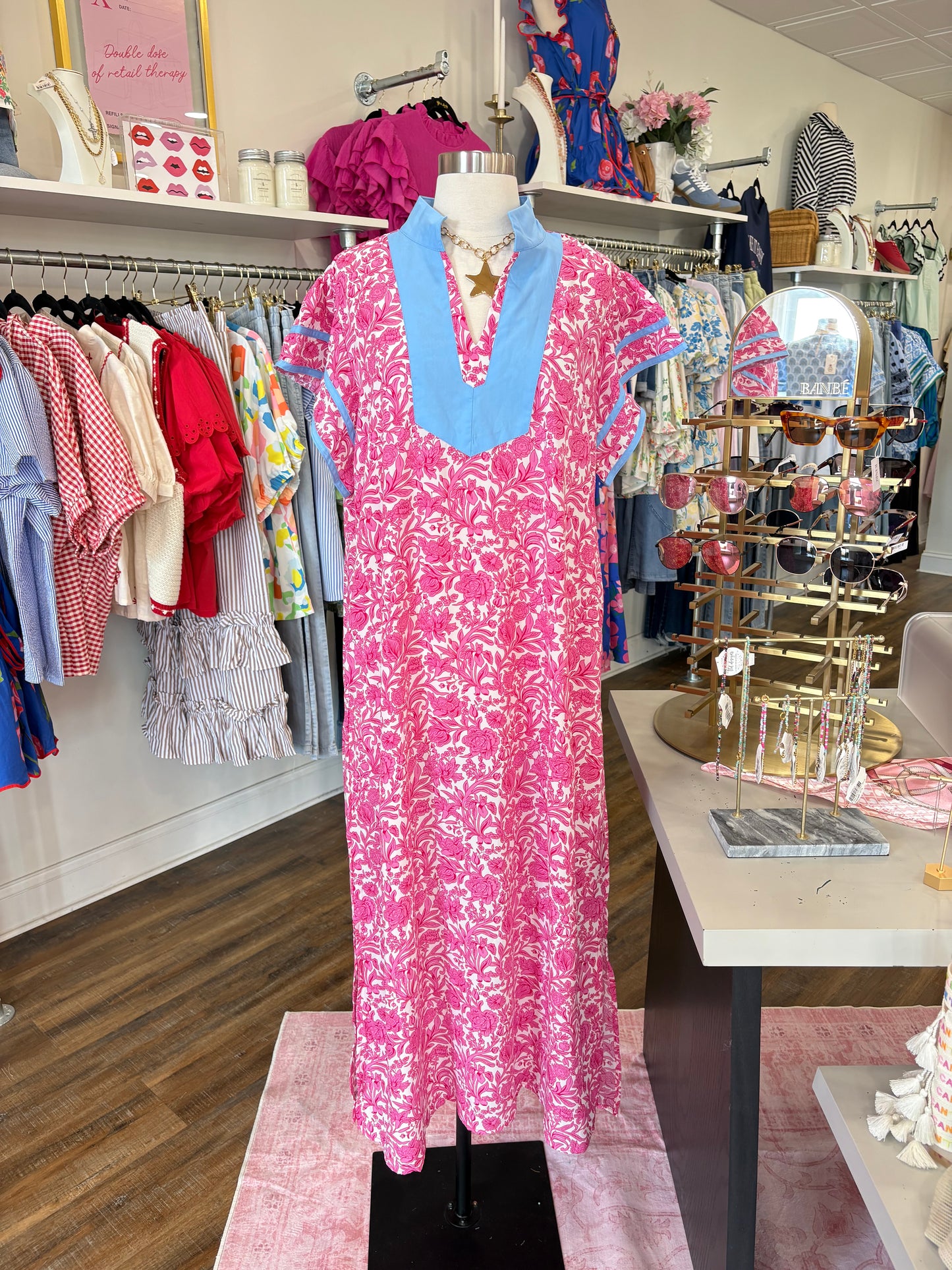 66- Pink Patchwork Dress