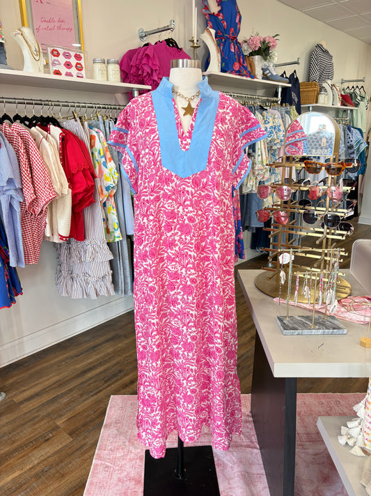 66- Pink Patchwork Dress
