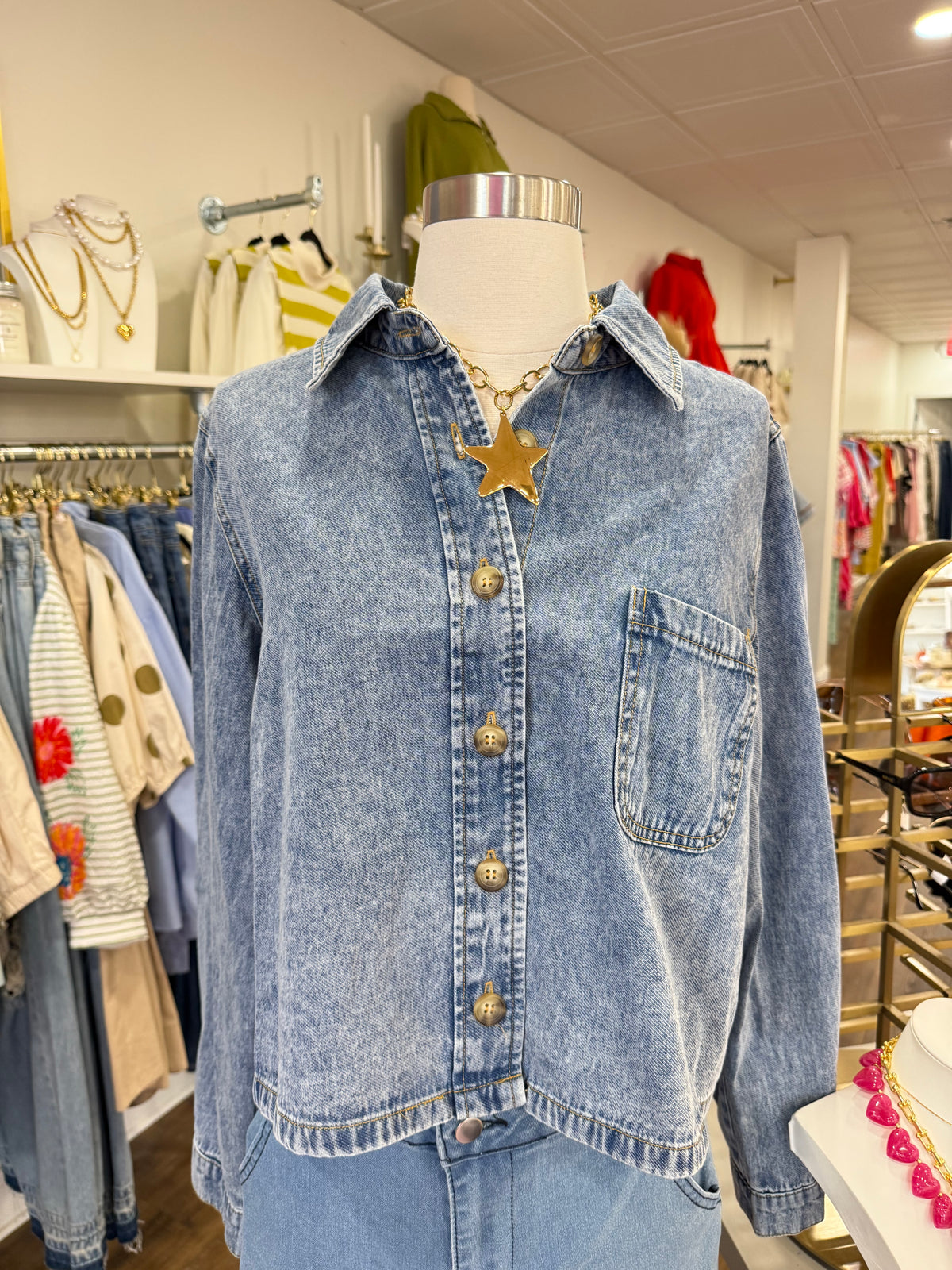 BP- Boxy Denim Shirt