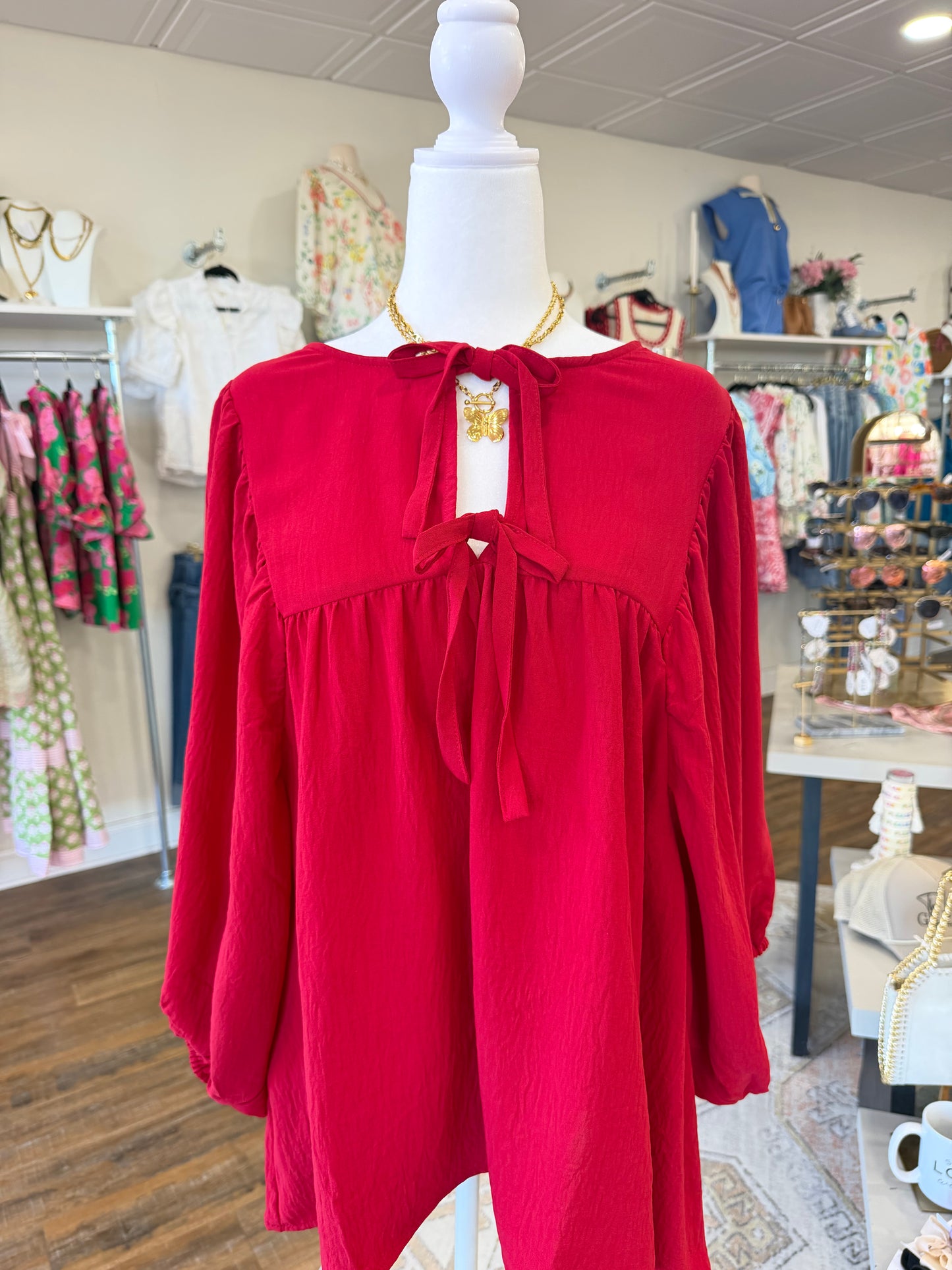 Oddi- Plus Solid Airflow Red Top