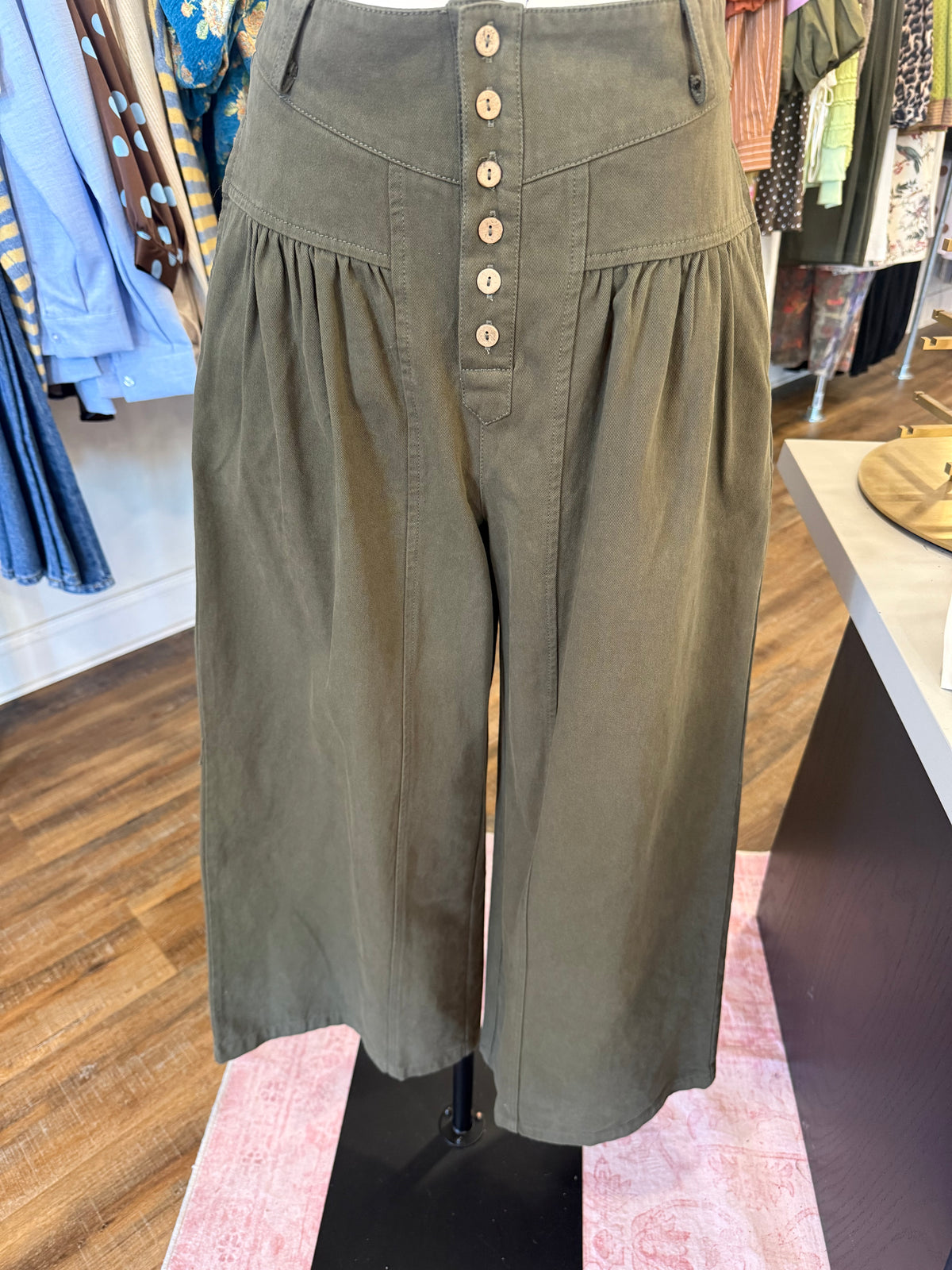 D&R- Army Green Cotton Twill Pants