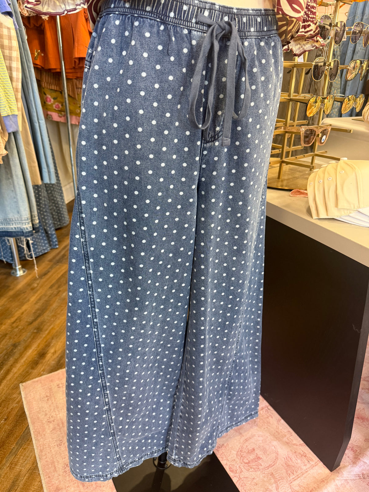 HM- Light Denim Polka Dot Pants