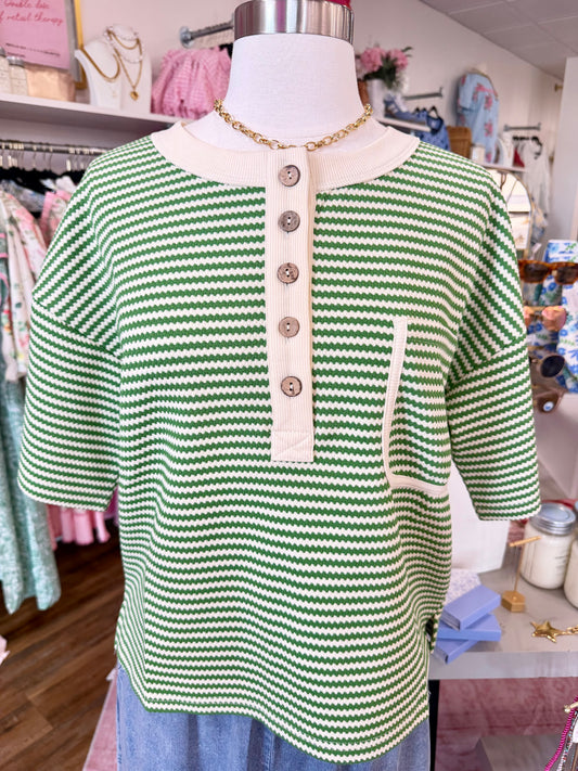 BP- Green Zig Zag Top