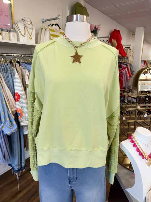 Oddi- Apple Green Sweatshirt Top