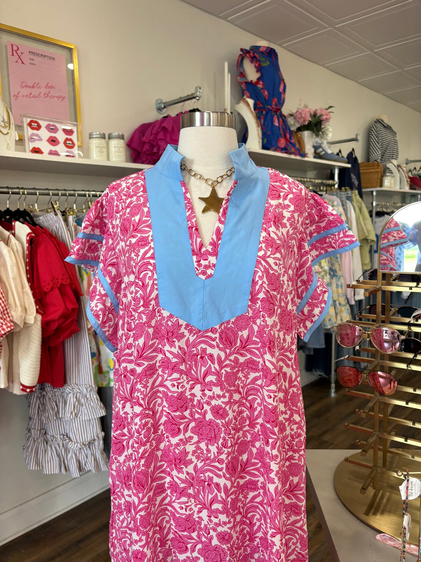 66- Pink Patchwork Dress