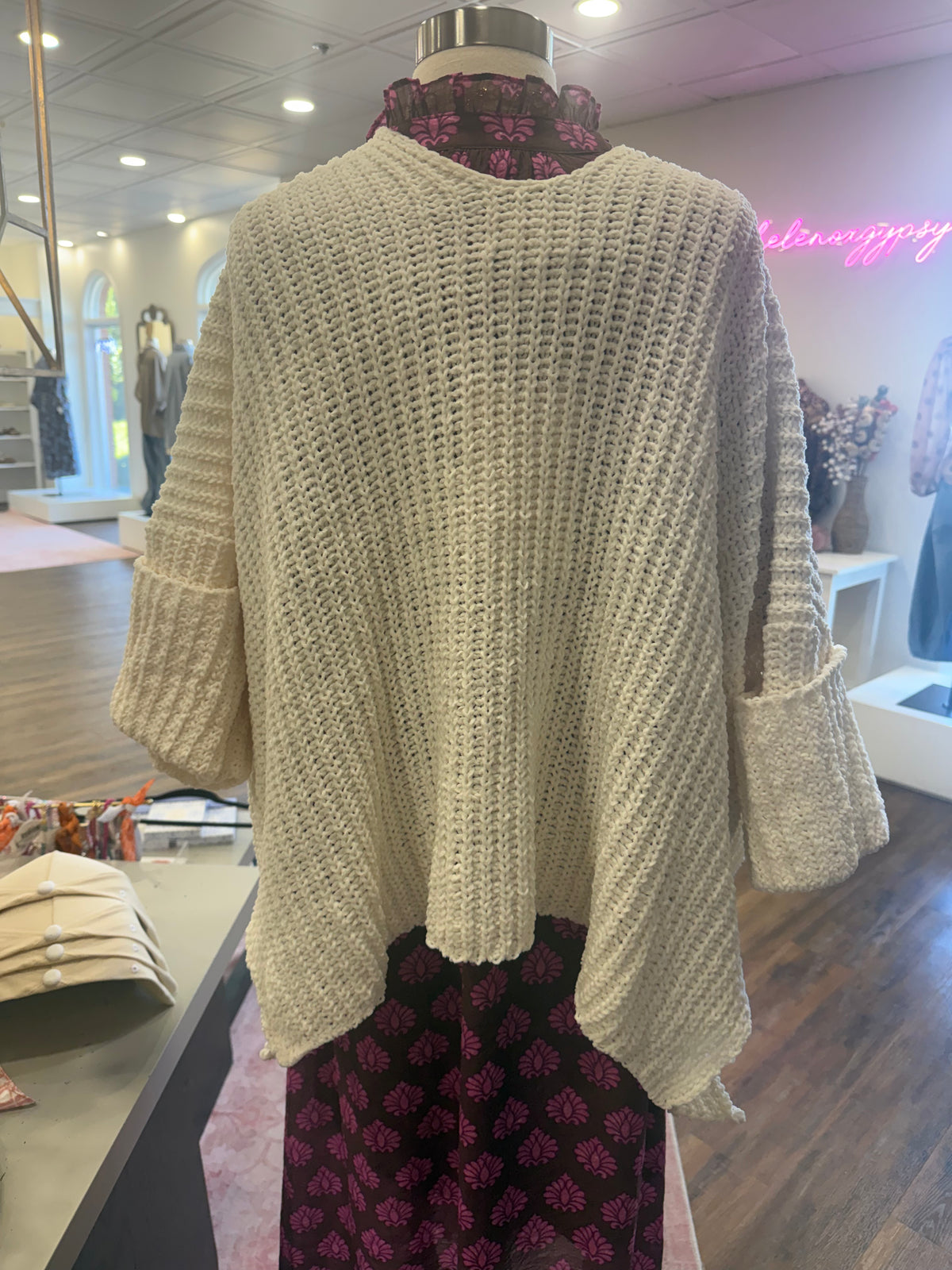 POL- Cream Roomy Fit Cardi