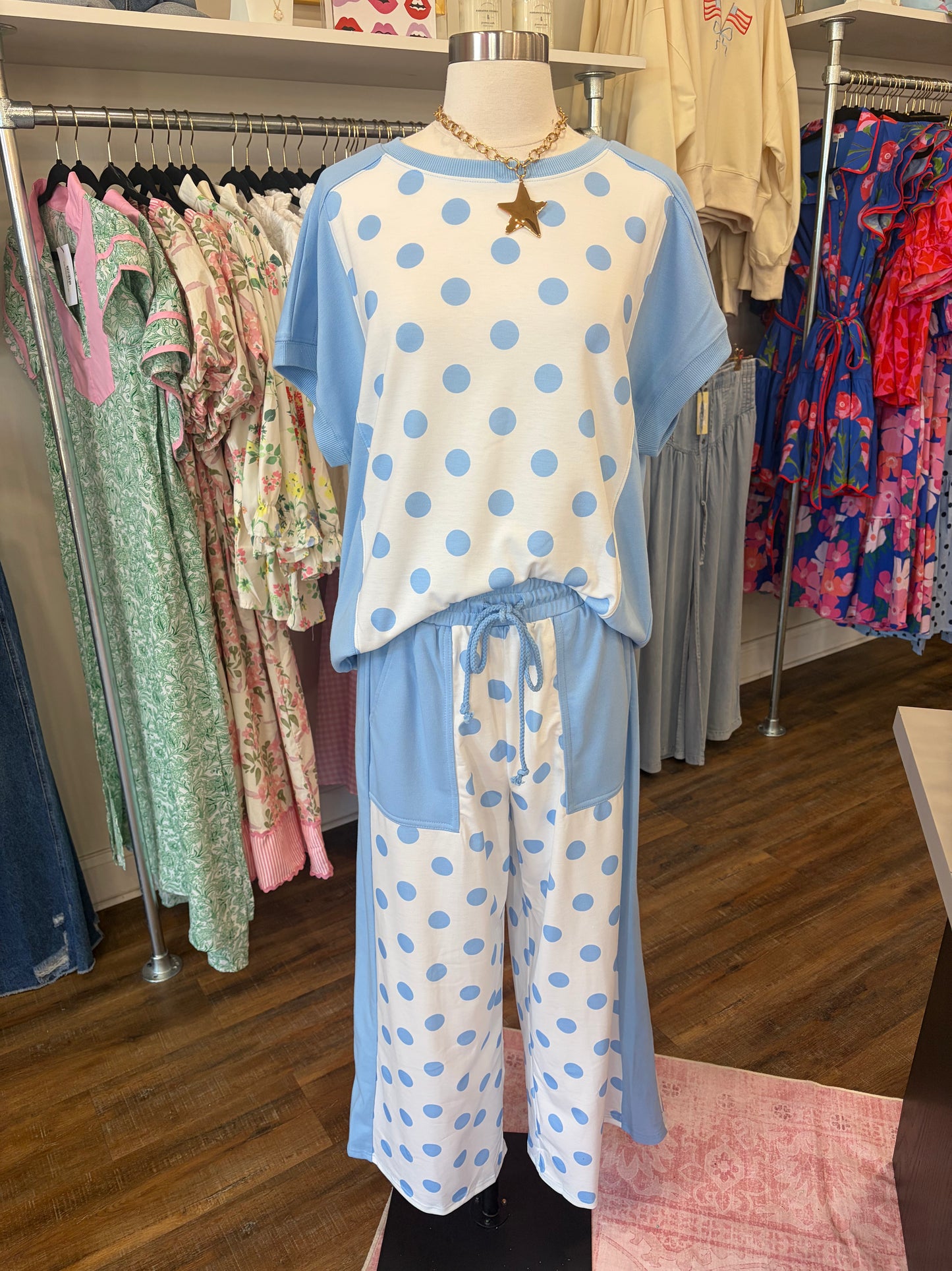 LAS- Sky Blue Pants Set