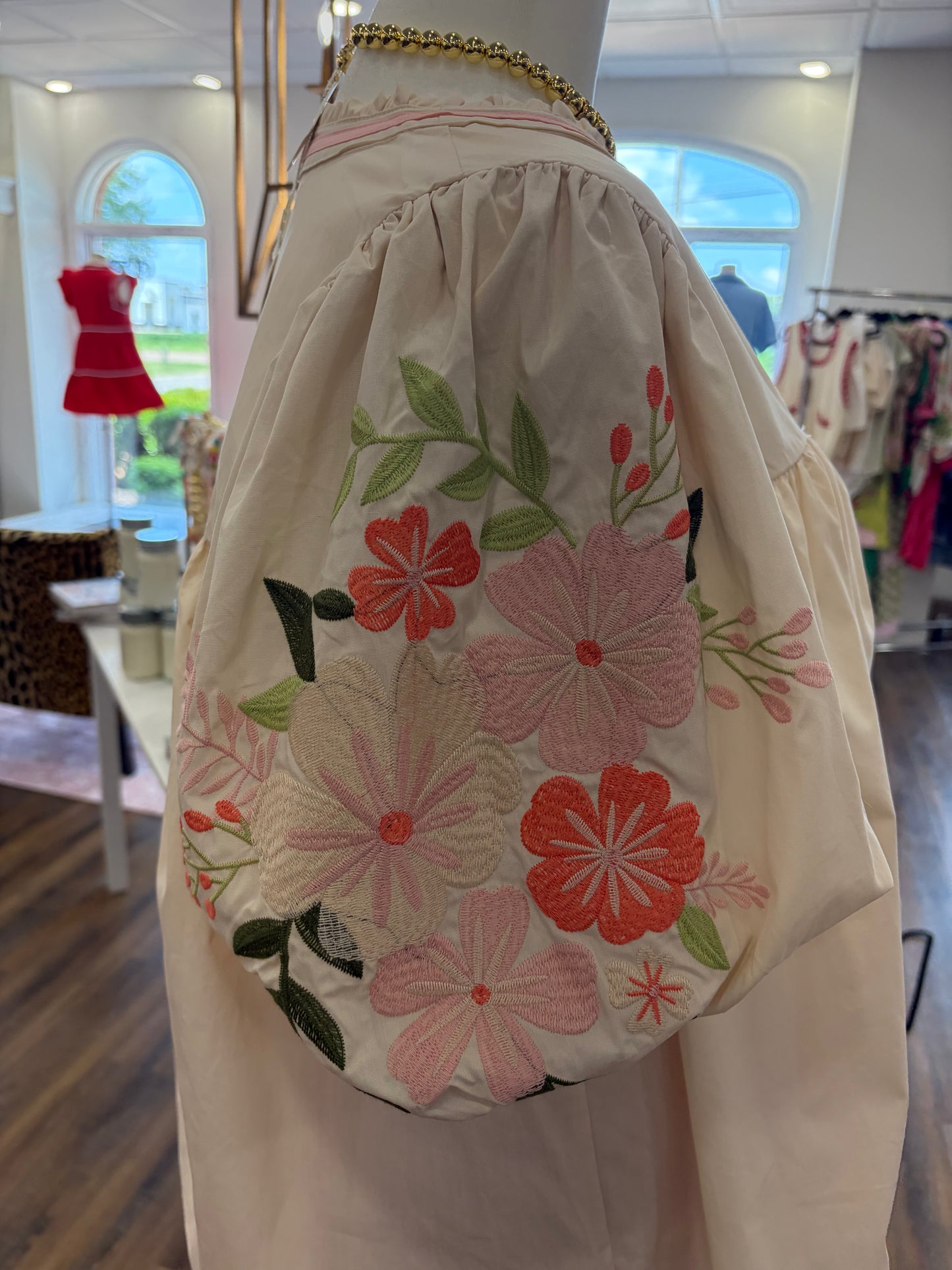 Oddi- Ecru Floral Top