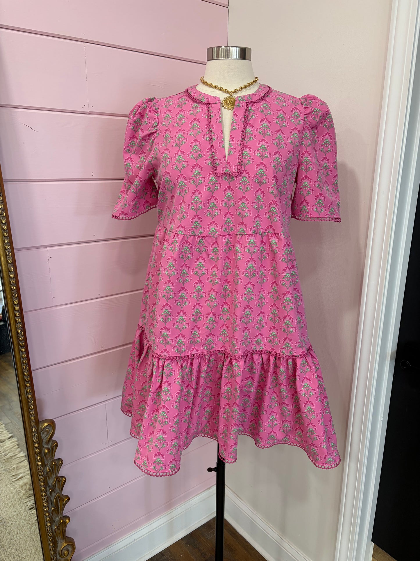 MS- Deco Lilies Fuchsia Dress