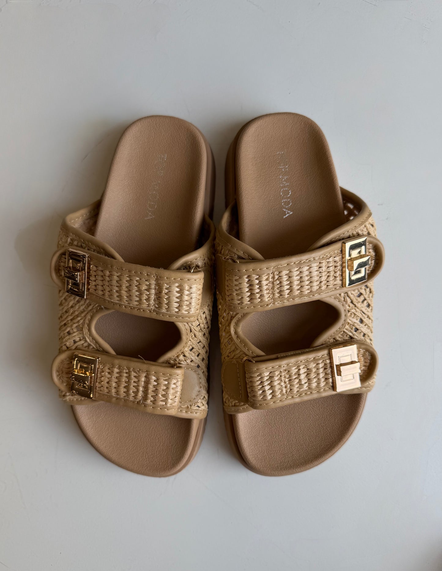Rattan Buckle Sandal