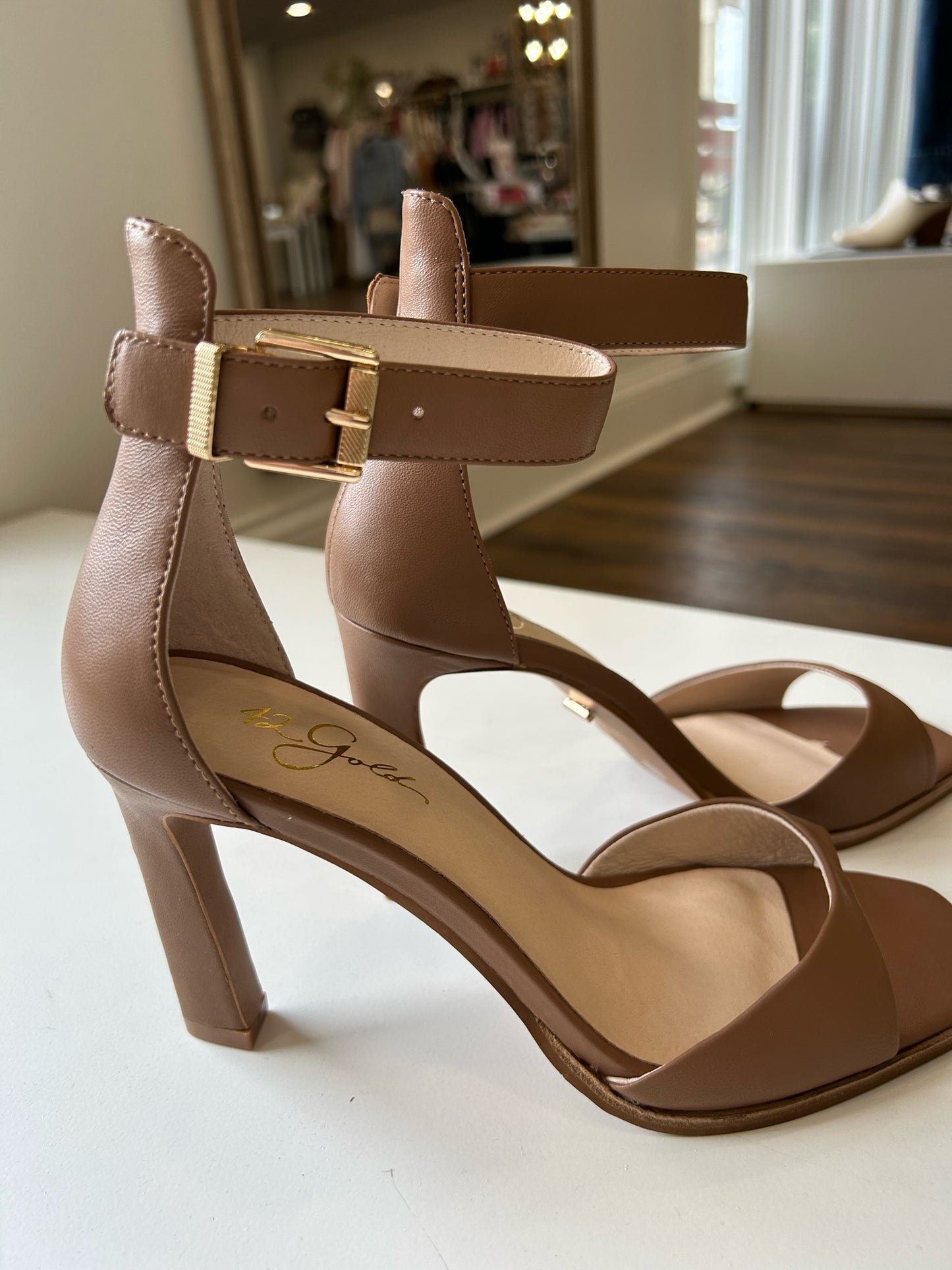 Lailah Heels - Tan Leather